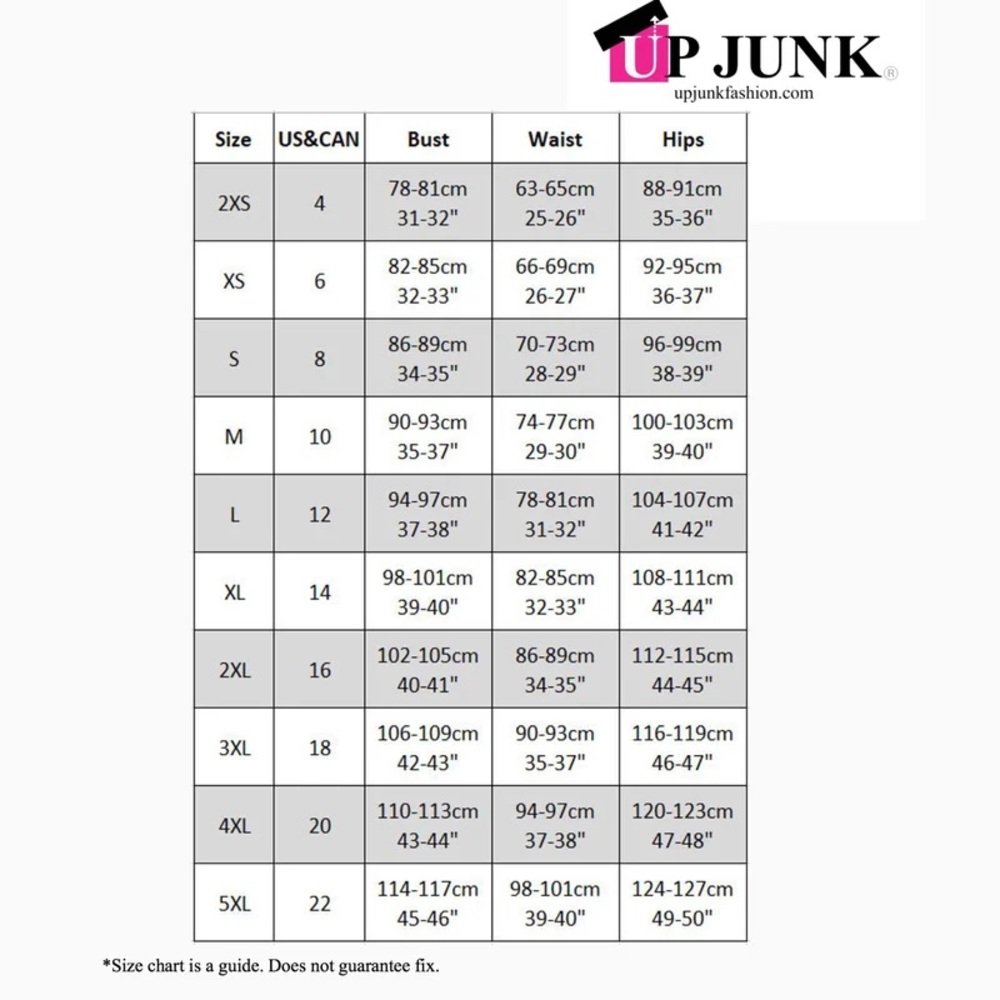 Helpful Size Chart